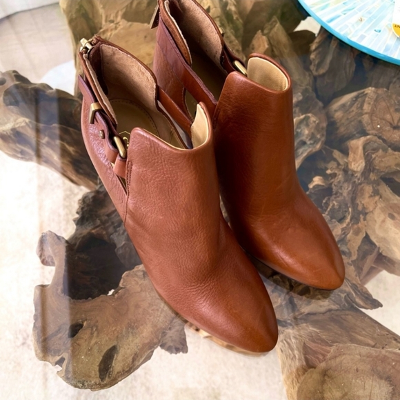 Coach 1941 Ann leather stiletto ankle boots in camel size 7 - Picture 5 of 10